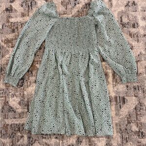 Cheetah Mint Green Long Sleeve Dress / Medium